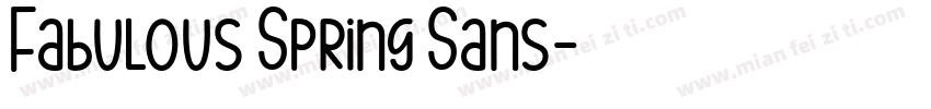 Fabulous Spring Sans字体转换